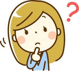 疑問を感じている女性のイラスト